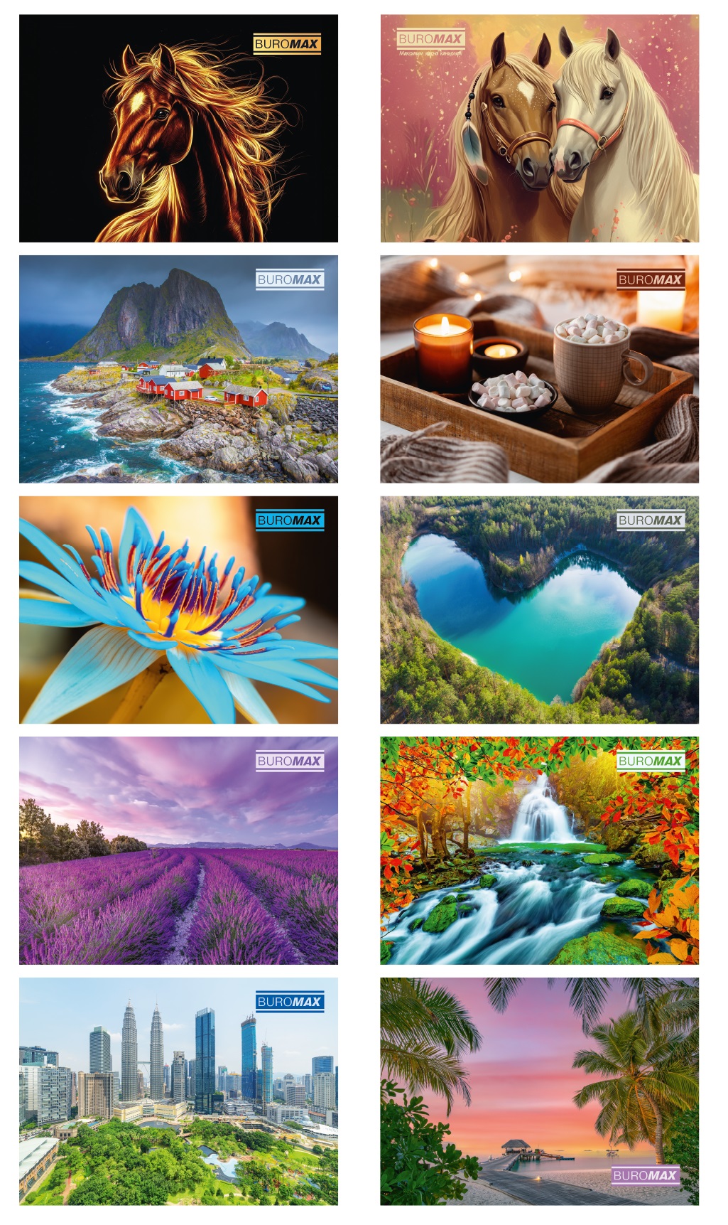 Календар настінний квартальний Buromax, 3 пружини, малюнок асорті (BM.2105)